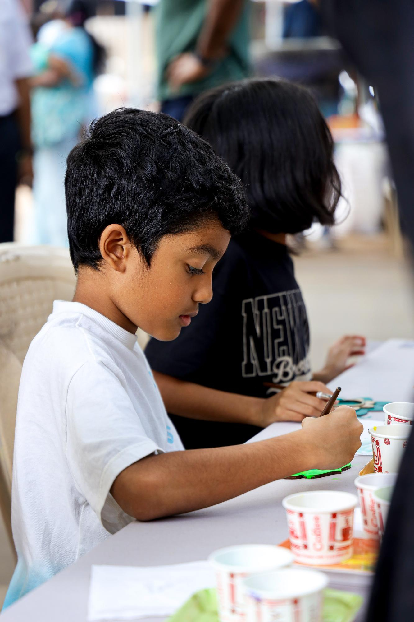 Child learning with care